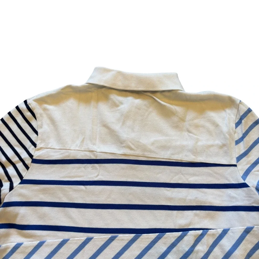 Polo Ralph Lauren Mens Classic Fit Multi Directional Stripe Polo Shirt‎ White M